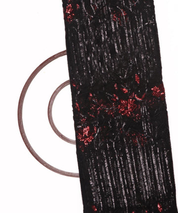 Black Colour Sequin Work Imported Net Fabric